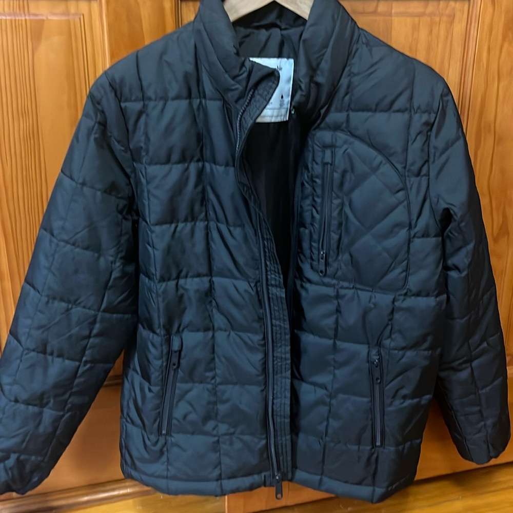 Abercrombie Kids black winter jacket, practically brand new. Size 13/14.
